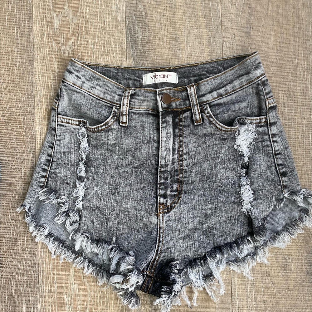 Vibrant MIU Vintage High Waisted Jean Shorts
